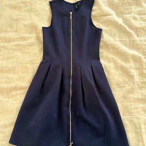 Marciano Navy Dress with Gold Zipper